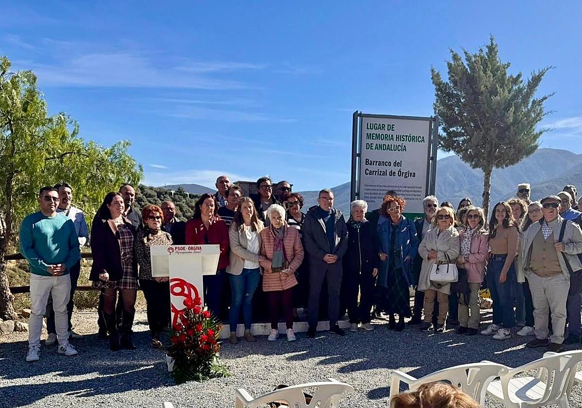 Acto de Memoria Democrática en el barranco del Carrizal de Órgiva