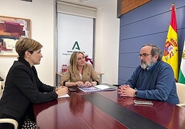 Reunión en marzo de 2023 entre Marifrán Carazo, Ana Agudo y Ángel Ibarra.