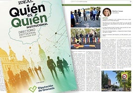 Detalle de la portada de la publicación sobre una de las páginas interiores.