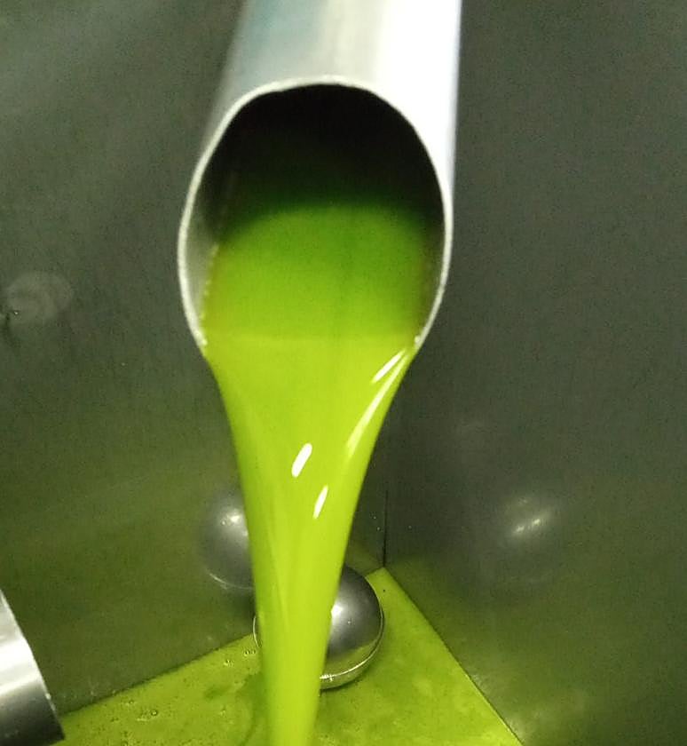 Aceite verde.