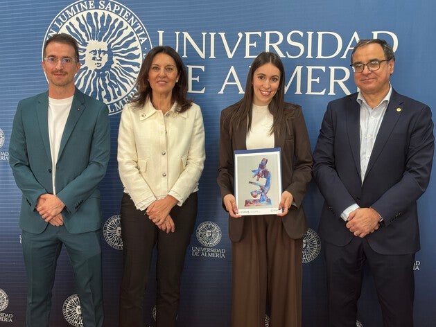 Estévez, Cantero, Castillo y Céspedes, ayer en el Rectorado de la UAL.