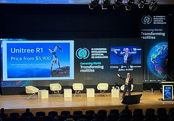 Escenario del Palacio de Congresos durante el III Congreso de IA de Andalucía.