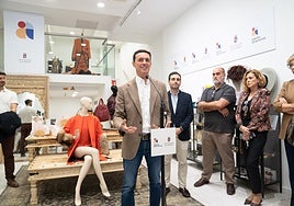 El presidente de la Diputación de Almería, Javier A. García, en el acto de inauguración