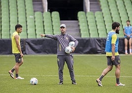 José Alberto, durante una sesión en los Campos de Sport.