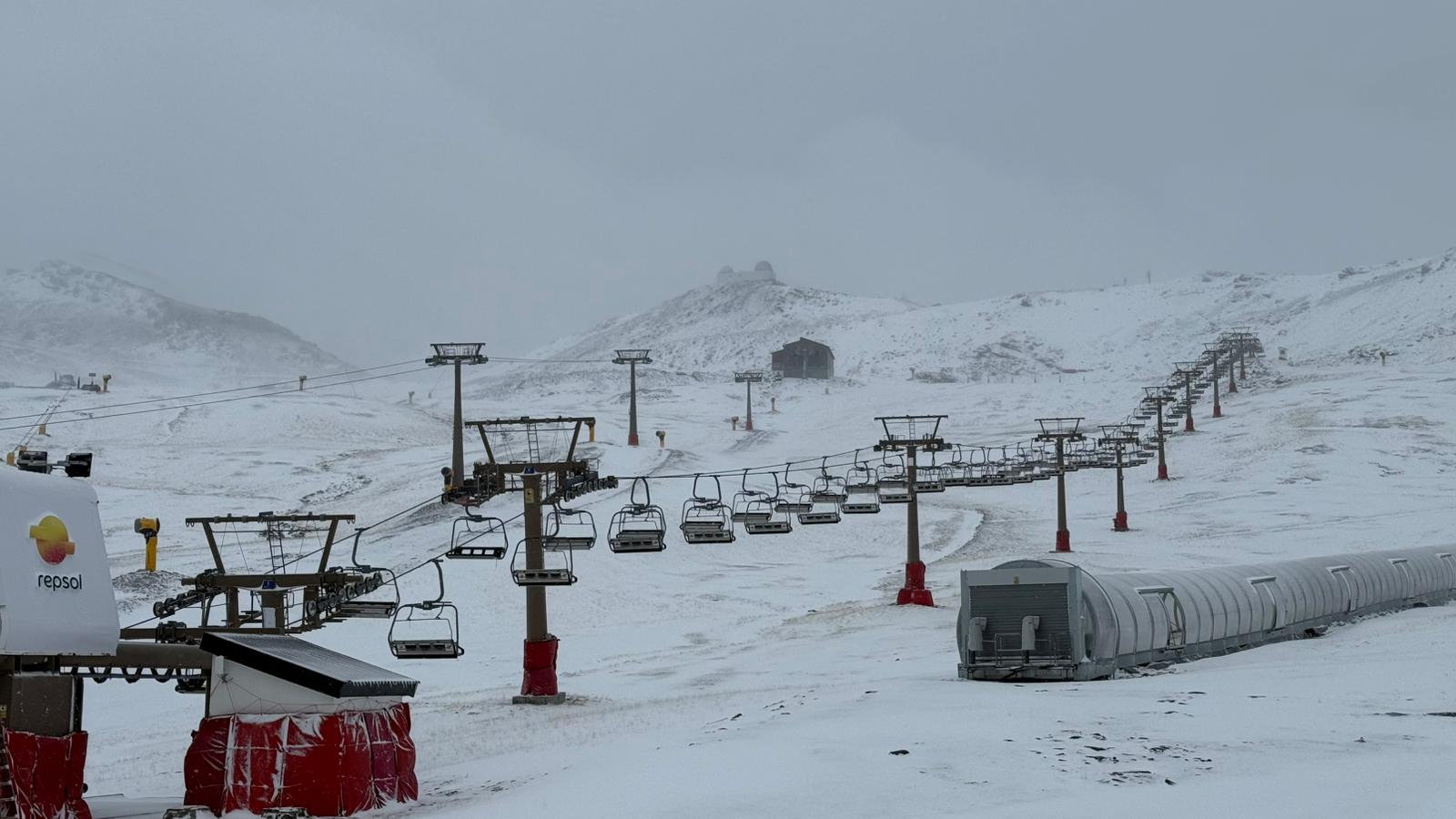 Las imágenes de la nevada en la Sierra por la borrasca Claudia