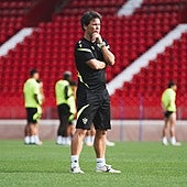 Rubi quiere hacer el UD Almería Stadium un búker, consciente de la importancia de ganar en casa.