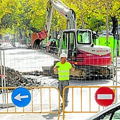 Esta fotografía pertenece a una serie de imágenes sobre el arranque de las obras en la avenida Cervantes publicada el 11 de noviembre.