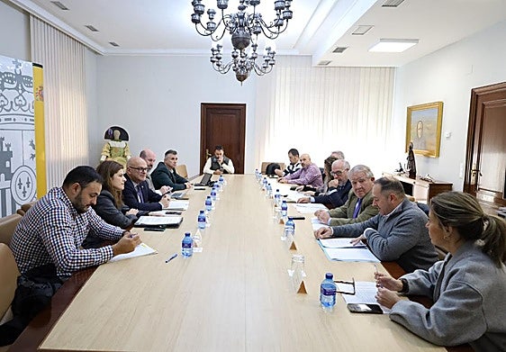 Autoridades participantes en la reunión de la comisión provincial del PFEA.