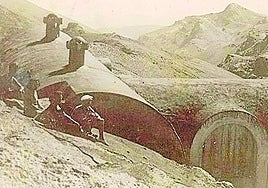 Imagen antigua del refugio Elorrieta en Sierra Nevada.