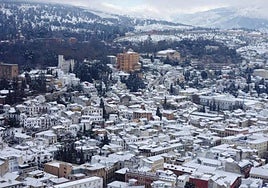 Nieve en Granada capital.