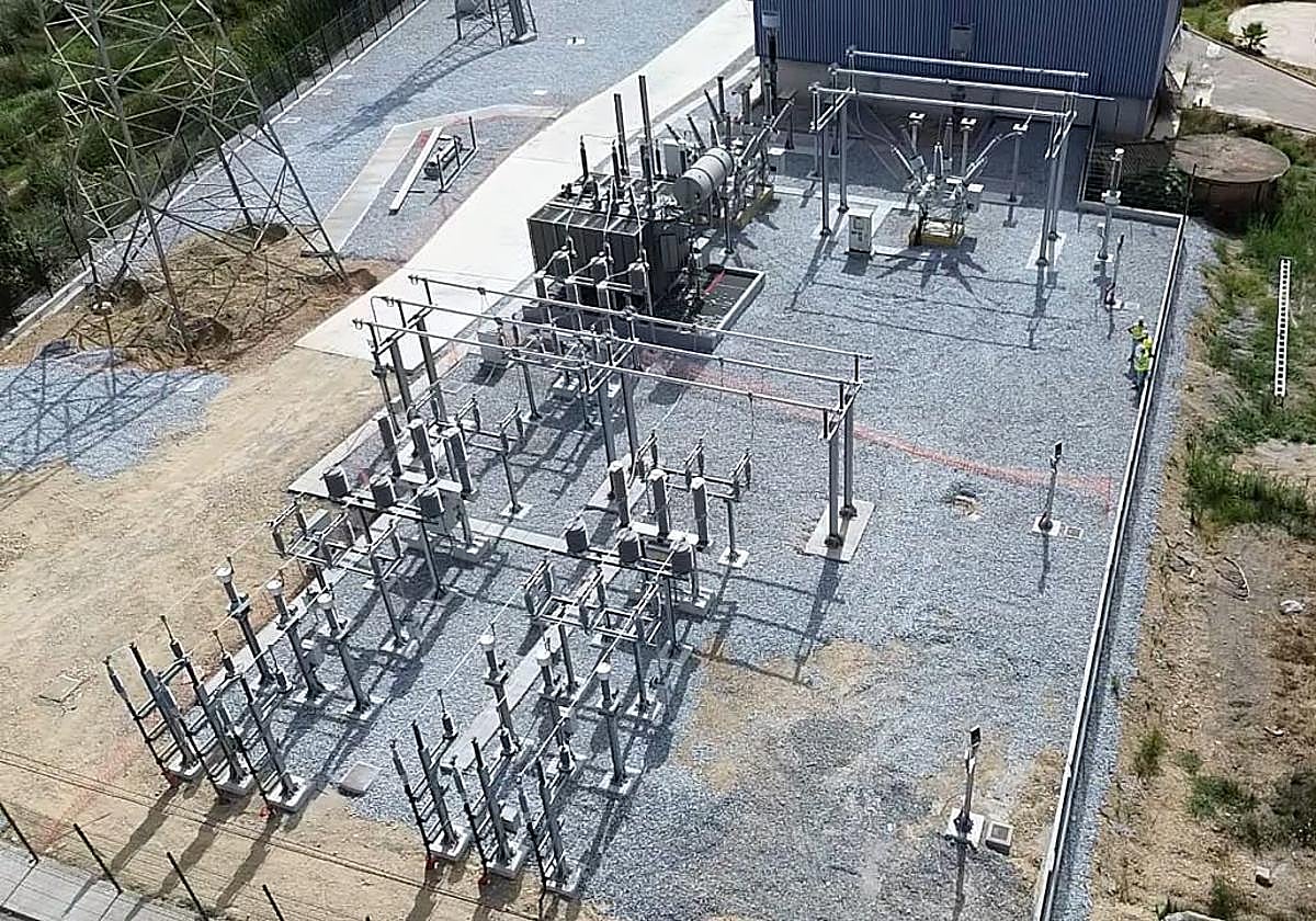 Vista aérea de la subestación.