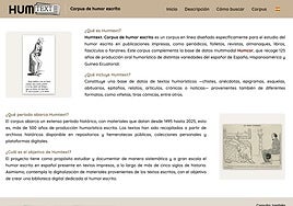Página principal del repositorio digital de humor escrito Humtext.