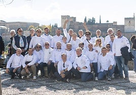 Los cocineros de Euro-Toques, en el Mirador de San Nicolás.