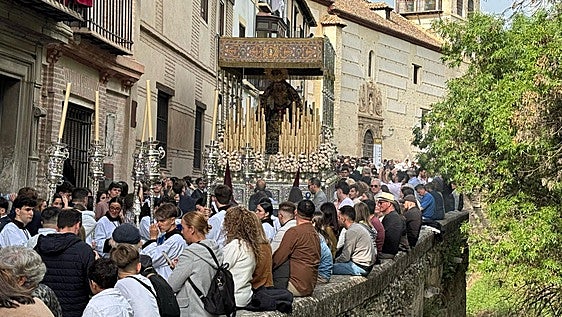 La Virgen de la Maravillas en su paso de palio el pasado Domingo de Ramos