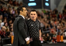 Iyán González, a la derecha, junto a Pablo Pin.