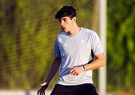 Pablo Sáenz, en un entrenamiento.
