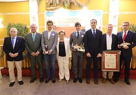 Premiados en la gala del Club Taurino Veratense.