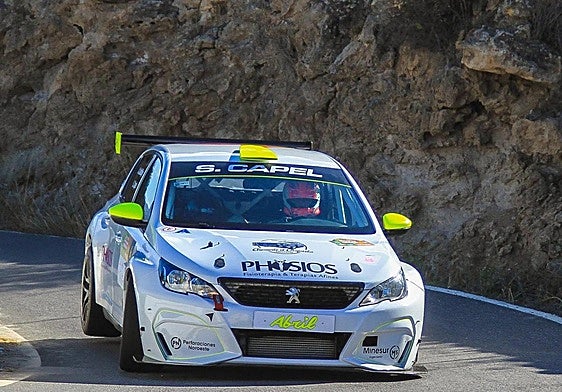 Sergio Capel en carrera durante el Rallycrono de Gádor.