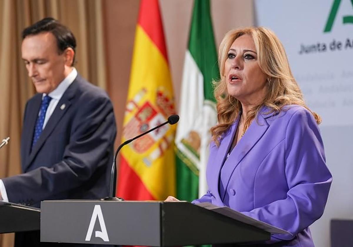 La consejera de Economía, Hacienda, Fondos Europeos y Diálogo Social y portavoz del Gobierno andaluz, Carolina España, en una imagen de archivo.