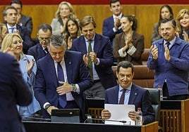 Debate de la Comunidad en el Parlamento de Andalucía en Sevilla.