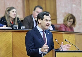 El presidente de la Junta de Andalucía, Juanma Moreno.