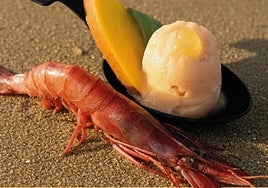 El sorbete más almeriense se elabora con gamba roja