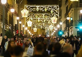 Encendido navideño del año pasado en Granada.
