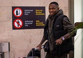 Martin Hongla, el día que retornó a Granada en esta segunda etapa.