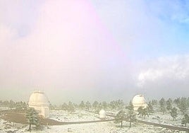 Es la segunda nevada de la temporada que cubre Calar Alto.