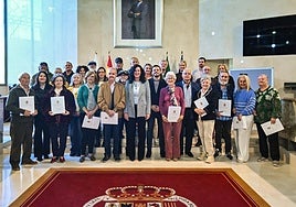 Entrega de las ayudas en el Ayuntamiento de Almería.