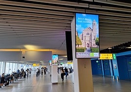 Acción promocional en el aeropuerto de Ámsterdam.