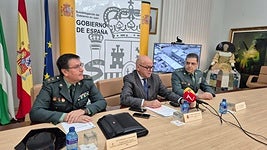 Rueda de prensa sobre la operación de la Guardia Civil.