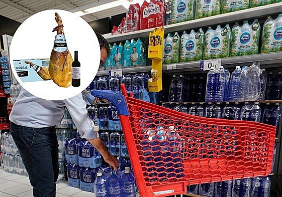 La oferta combinada de pata de jaón y vino que lanza Carrefour.
