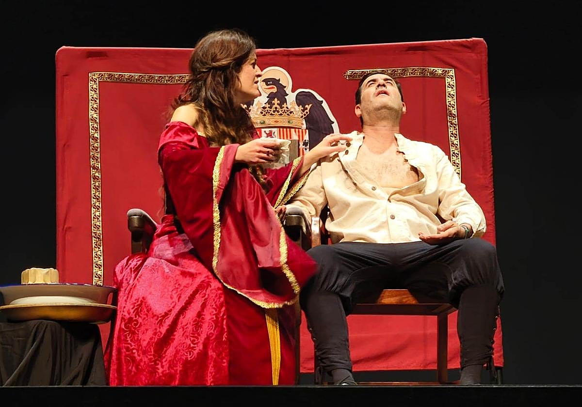 Pedro Güido escenificando su propia obra 'Loca'.