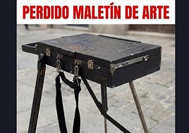 Imagen del maletín de arte perdido.