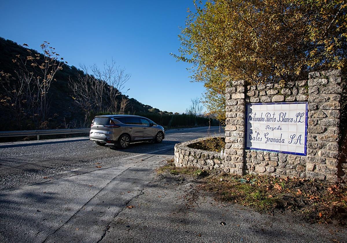 Punto de la A-4003 en el que tuvieron lugar ambos accidentes.