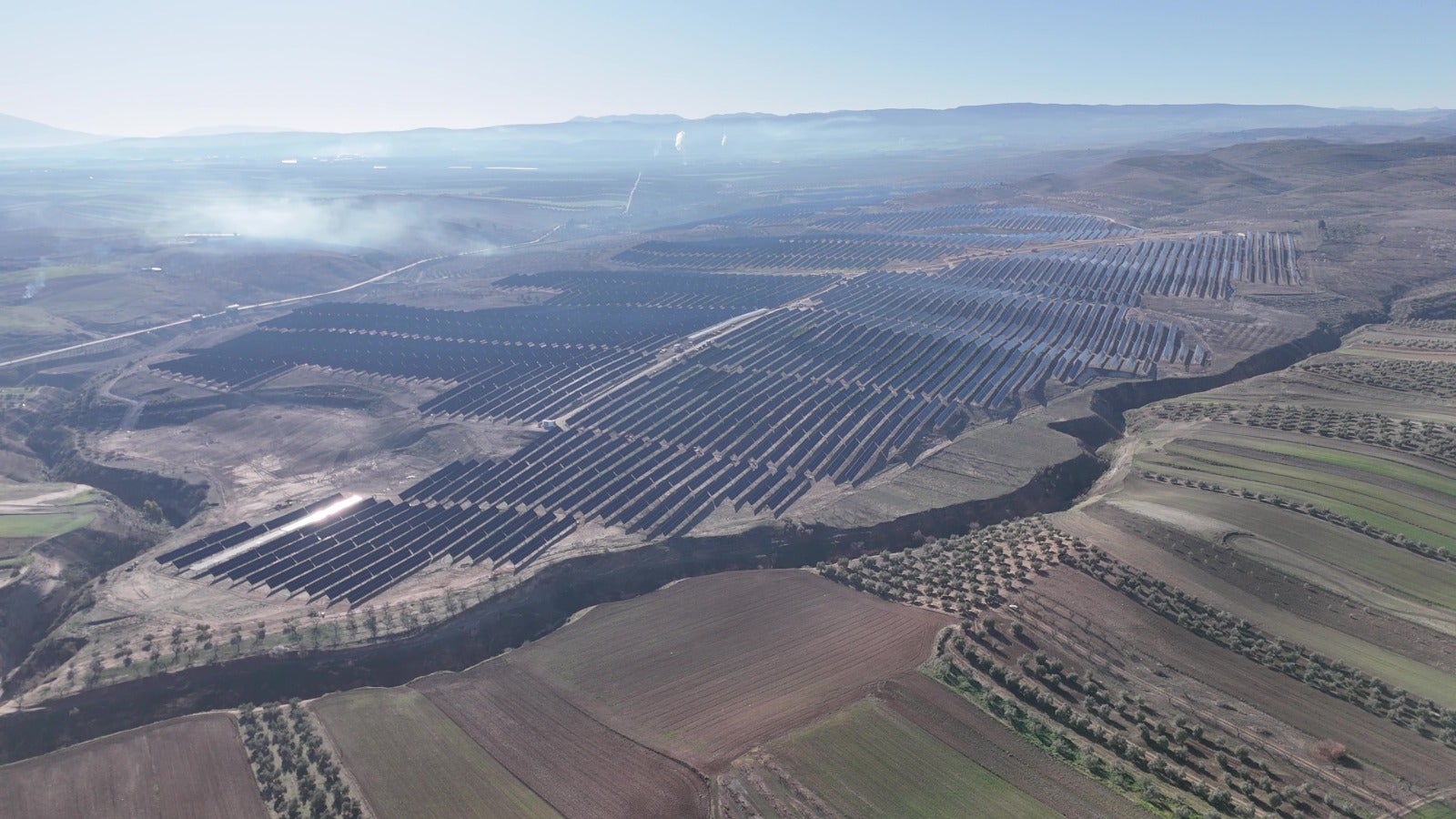 La planta, vista desde el aire.