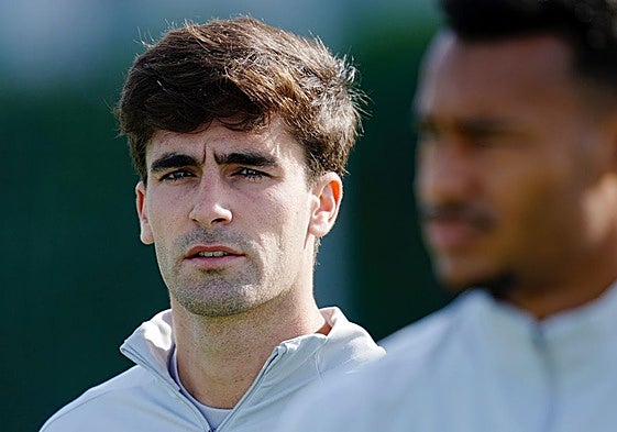 Pedro Alemañ, durante un entrenamiento en la Ciudad Deportiva.