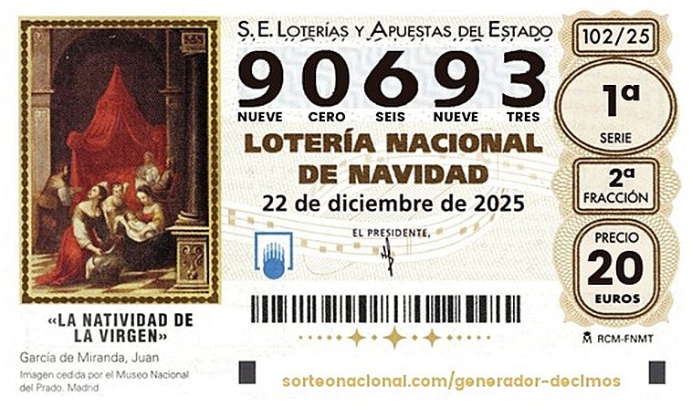 El 90693, el tercer premio de la Lotería de Navidad, deja más de 25 millones en varios puntos de Granada