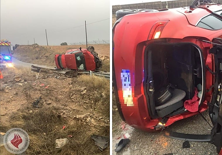 Buscan a una conductora desaparecida tras volcar su coche en la A-92 a la altura de Guadix