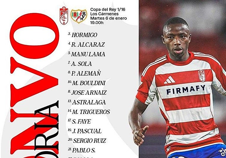 Diallo regresa a la convocatoria del Granada CF