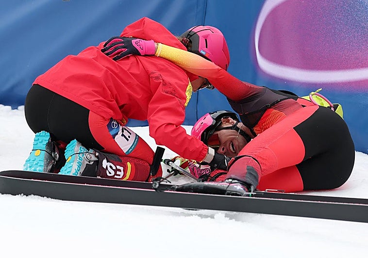El vídeo de un momento para la memoria: Ana Alonso recibe a un exhausto Oriol Cardona