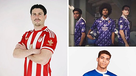 Así son las camisetas retro de los equipos de Primera y Segunda