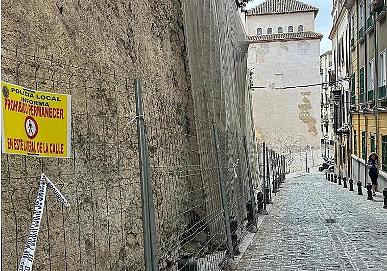 Granada actúa de urgencia para salvar el histórico muro del Cuarto Real de Santo Domingo