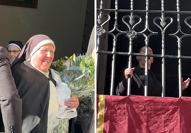 El ramo de flores de las Maravillas a las hermanas de clausura del convento de Zafra y una saeta emotiva