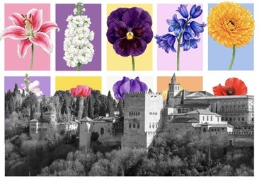 La Alhambra, un lienzo con cinco hectáreas en flor