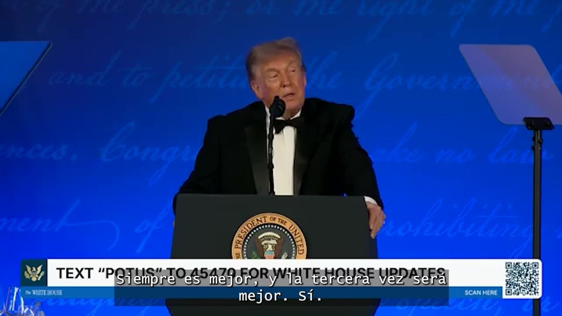 Trump reivindica libertad de expresión durante la celebración de la Cena de Corresponsales