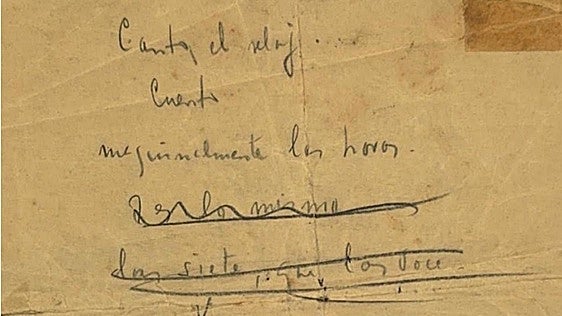 Versos con letra de Lorca