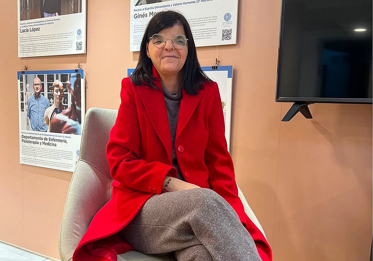Adena López en un encuentro en el Centro de Culturas Mediterráneas de El Ejido.