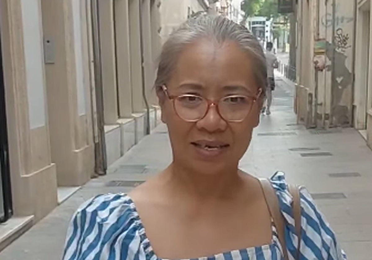 La creadora de contenido en un reciente video en la calle Las Tiendas de la capital.